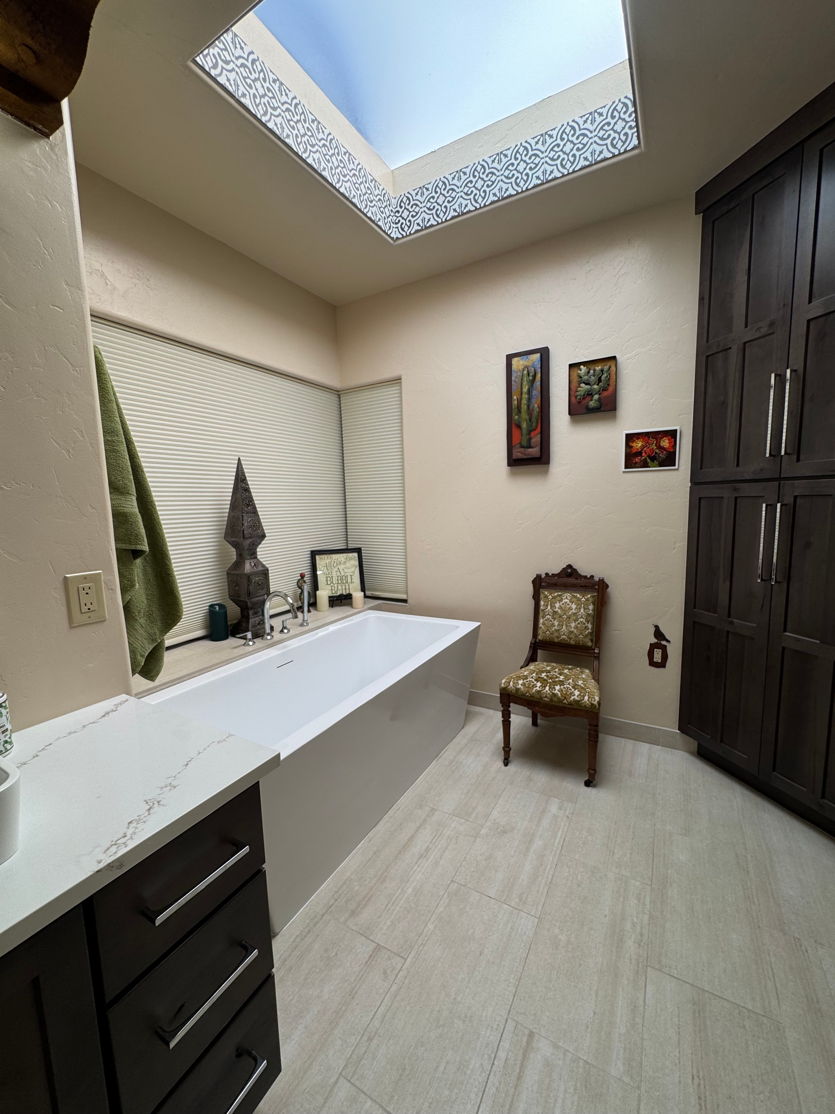 Skylight Tub and Cabinetry Remodel